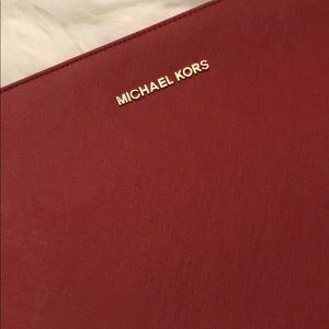 Cherry Red Michael Kors iPad sleeve/clutch